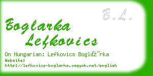 boglarka lefkovics business card